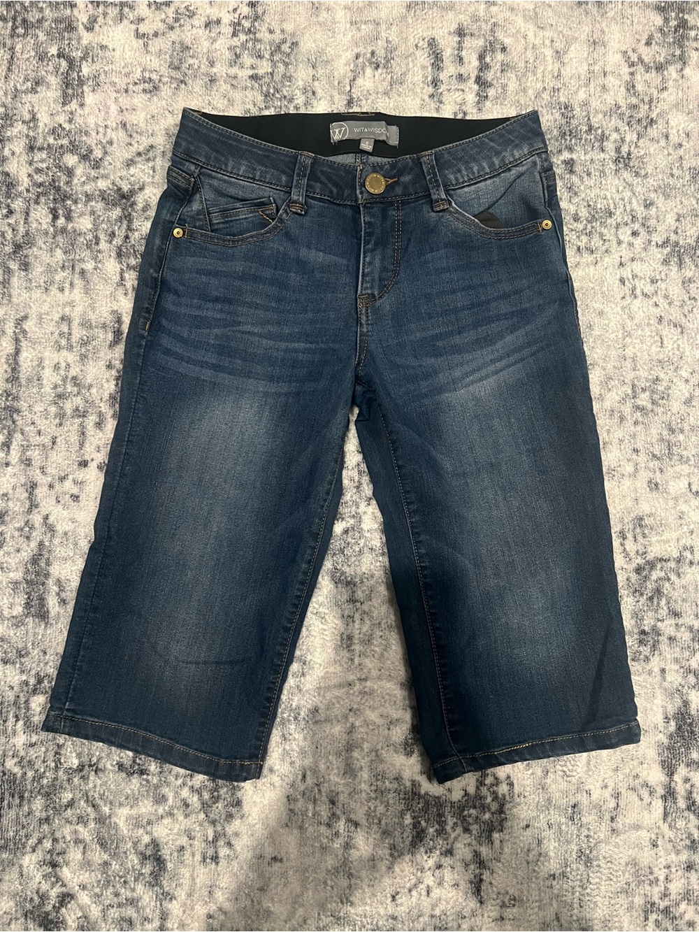 Wit & Wisdom "Ab"solution Denim Bermuda Shorts Dark Wash Size 0